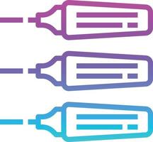 markeerstift schrijfbehoeften hoogtepunt gereedschap - helling icoon vector