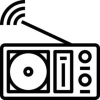 radio muziek- lied luister multimedia - schets icoon vector