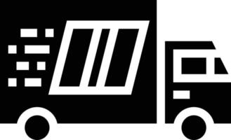 vrachtauto snel Verzending vervoer ecommerce - solide icoon vector