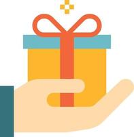 geschenk partij Cadeau verrassing verjaardag - vlak icoon vector