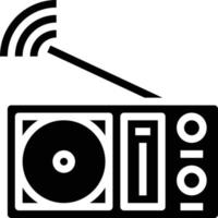 radio muziek- lied luister multimedia - solide icoon vector