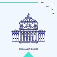 Roemeense atheneum horizon vector illustratie