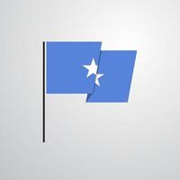 Somalië golvend vlag ontwerp vector