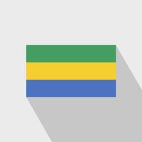 Gabon vlag lang schaduw ontwerp vector