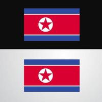 Korea noorden vlag banier ontwerp vector