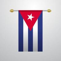Cuba hangende vlag vector