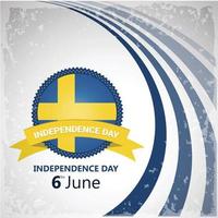 Zweden onafhankelijkheid dag ontwerp kaart vector