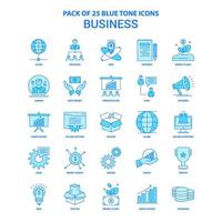 bedrijf blauw toon icoon pak 25 icoon sets vector