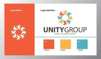 eenheid gemeenschap logo vector