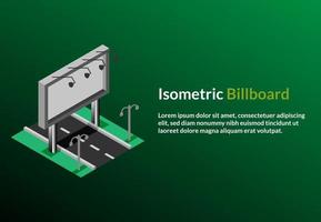 vector isometrische - aanplakbord herklammen reclame Hoes buitenshuis , sjabloon bedrijf branding identiteit