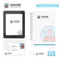 avatar bedrijf logo tab app dagboek pvc werknemer kaart en USB merk stationair pakket ontwerp vector sjabloon