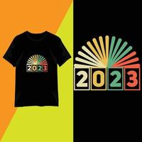 2023 t-shirt ontwerp typografie vector