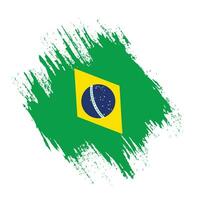 abstract grunge structuur Brazilië vlag ontwerp vector