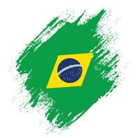kleurrijk grunge effect Brazilië vlag vector