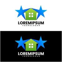 huis ster helling logo ontwerp sjabloon vector