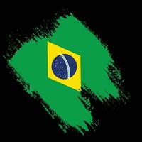 Brazilië borstel grunge vlag vector