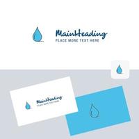 water laten vallen vector logotype met bedrijf kaart sjabloon elegant zakelijke identiteit vector