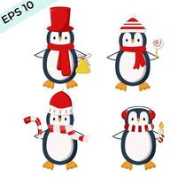 Kerstmis pinguïn verzameling. vector eps 10. gemakkelijk naar Bewerk
