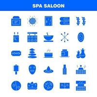 spa salon solide glyph icoon pak voor ontwerpers en ontwikkelaars pictogrammen van voedsel reizen eten soep room room pot spa vector