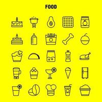 voedsel lijn pictogrammen reeks voor infographics mobiel uxui uitrusting en afdrukken ontwerp omvatten thee koffie voedsel maaltijd peper zout voedsel maaltijd verzameling modern infographic logo en pictogram vector