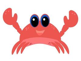 tekenfilm rood schattig baby krab vector