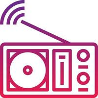 radio muziek- lied luister multimedia - helling icoon vector