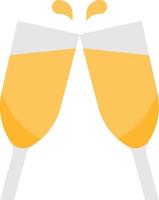 proost partij wijn viering alcohol - vlak icoon vector