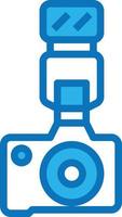 fotografie camera flash schieten multimedia - blauw icoon vector