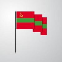 transnistria golvend vlag creatief achtergrond vector