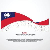 Taiwan gelukkig onafhankelijkheid dag achtergrond vector