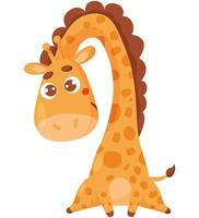 schattig dier giraffe vector