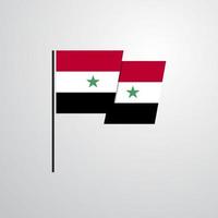 Syrië golvend vlag ontwerp vector