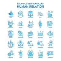 menselijk relatie blauw toon icoon pak 25 icoon sets vector
