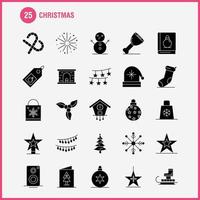 Kerstmis solide glyph icoon voor web afdrukken en mobiel uxui uitrusting zo net zo vervoer Kerstmis claus de kerstman snoep Kerstmis lolly zoet pictogram pak vector