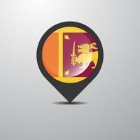 sri lanka kaart pin vector