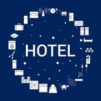 creatief hotel icoon achtergrond vector