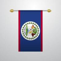 Belize hangende vlag vector