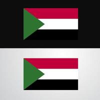 Soedan vlag banier ontwerp vector