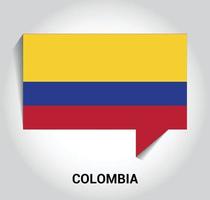 Colombia vlag ontwerp vector