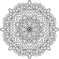 bloemen mandala patroon voor volwassenen kleur boek vector