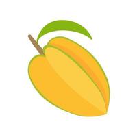 carambola vector. ster vormig geel fruit vector