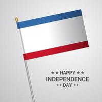 Krim onafhankelijkheid dag typografisch ontwerp met vlag vector