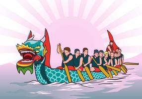 Dragon Boat Race achtergrond vector