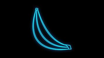 banaan neon teken, helder uithangbord, licht spandoek. nacht club logo, embleem vector