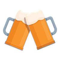 bier mok proost icoon, tekenfilm stijl vector