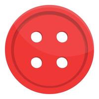 rood kleren knop icoon, tekenfilm stijl vector