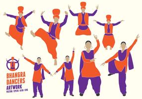 Punjabi Dancers Cijfers vector