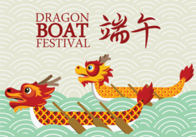 Dragon Boat Festival Vector Achtergrond