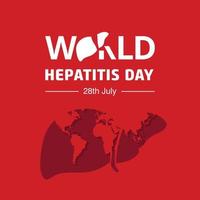 wereld hepatitis dag ontwerp kaart vector