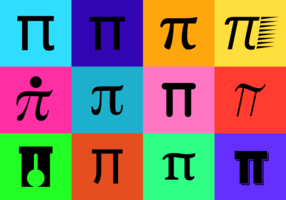 Zwarte Symbool van Pi Vector